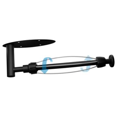 Imagem de Suporte de toalha de papel sob o armário - suporte de toalha de papel de parede com efeito de amortecimento, suporte de toalha de papel de aço inoxidável preto para pendurar adesivo para cozinha e