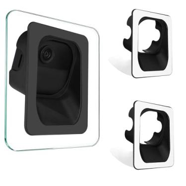 Imagem de Suporte para janela de câmera compatível com Blink Outdoor 4 (4ª geração), suporte para câmera externa para portas de vidro de vidro único, suporte para câmera de segurança, preto, pacote com 2