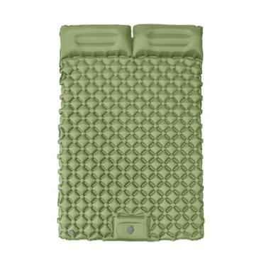 Imagem de ColchãO InfláVel Casal Resistente AutomáTico Multiuso Camping 190 * 120 * 5 Cm(Verde grama)