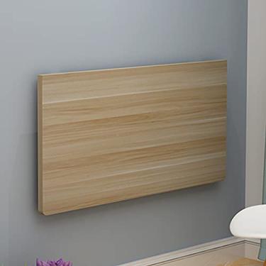 Imagem de Mesa de montagem na parede, mesa dobrável de folha de gota, mesa suspensa multifuncional com economia de espaço para estudo, quarto, banheiro, escritório ou varanda (cor: branco, tamanho: 80 x 40