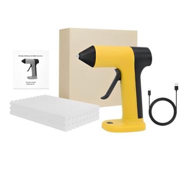 Imagem de Pistola de Cola Quente Sem Fio Pré-aquecimento Rápido em 30s Bateria Recarregável 2000mAh Carregamento USB-C Desligamento Automático Inclui 30 Bastões