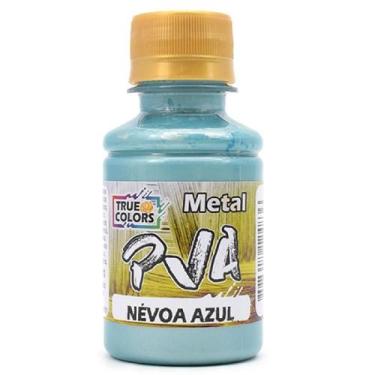 Imagem de Tinta PVA Metal True Colors 100ml - Cores Metálicas, 7969 NÉVOA AZUL