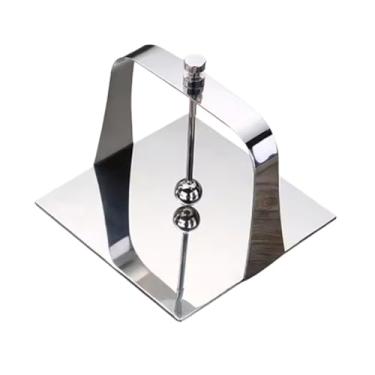 Imagem de Porta-lenços de papel de aço inoxidável porta-guardanapos de bancada suporte de toalha de papel suporte decorativo para lenços - caixa de lenços de 13,5 x 13,5 cm
