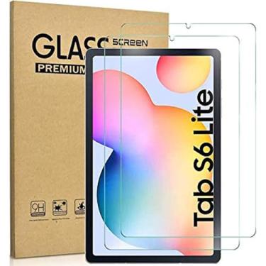 Imagem de DETUOSI Pacote com 2 protetores de tela para tablet Android Samsung Galaxy Tab S6 Lite 10,4 polegadas 2024/2022/2020 (SM-P620N/ P613/ P610), filme de vidro temperado ultra transparente e fácil de