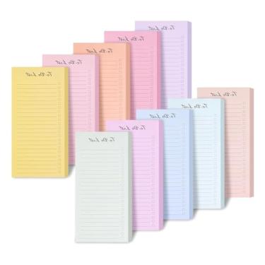 Imagem de XUYUH Notas adesivas 10 peças/conjunto de notas adesivas com linhas bloco autoadesivo material de escritório escolar, 9,4 x 21,6 cm, 10 peças