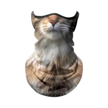 Imagem de Máscara Facial 3D De Animal Respirável Em Seda Para Ciclismo, Corrida,