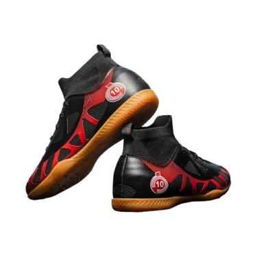 Imagem de Tênis De Futebol Indoor Masculino De Cano Alto, Antiderrapante E Resis