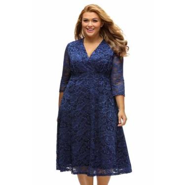 Imagem de Vestido Plus Size 24 Renda Aniversario Madrinha Formatura Festa - Shoo