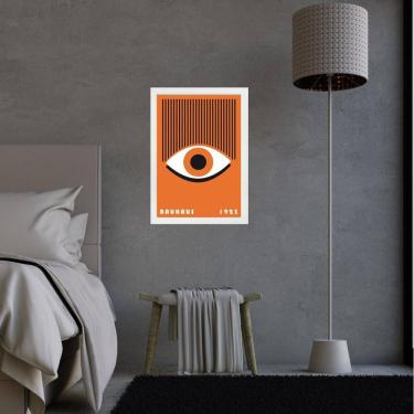 Imagem de Quadro Bauhaus Poster Olho Laranja 24X18Cm - Com Vidro