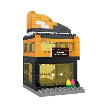 Imagem de Blocos De Montar 3D Para Crianças: Mini Cidade Com Loja De Roupas E Aq