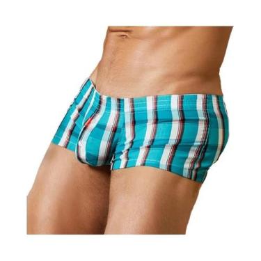 Imagem de Cuecas De Algodão Xadrez Masculinas Confortáveis De Alta Qualidade, Ro