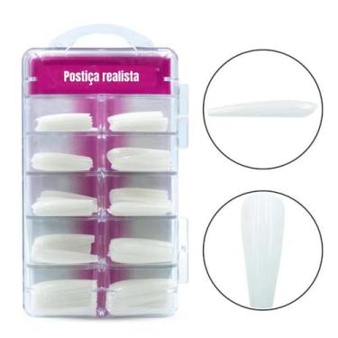 Imagem de Unha postiças alongamento realista tips profissional 100und - LE DESIR