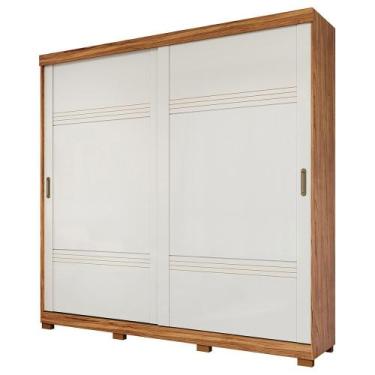 Imagem de Guarda Roupa Gramado 2 Portas de Correr com Pés - Panan, Cinamomo Off 