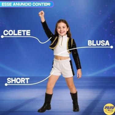 Imagem de Fantasia Kpop Infantil Guerreiras Festa Cosplay Tamanho:PCor:Branco - 