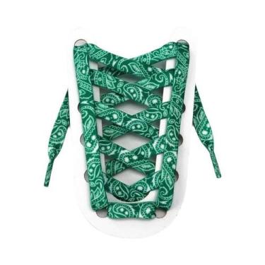 Imagem de Cadarços Planos Dourados Para Tênis Esportivos, Casuais, Basquete E Tê