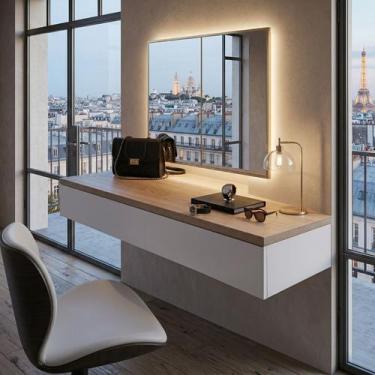 Imagem de Penteadeira Suspensa com Gaveta Organizadora para Maquiagem Profission