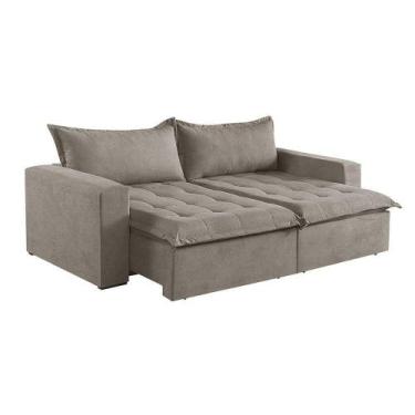 Imagem de Sofá Cama 4 Lugares Retrátil Reclinável Linho M-184 Martins Bege - MAR