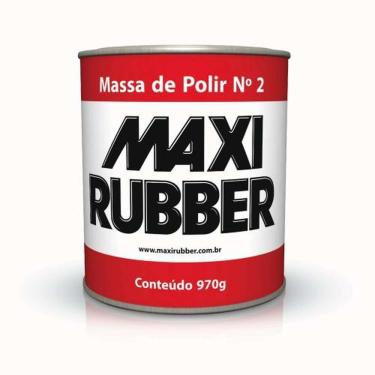 Imagem de Massa de Polir para Acabamento Automotivo e Metais N graus  2 970G Alto Brilho e Refino de Polimento Maxi Rubber