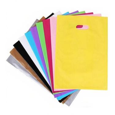 Imagem de Kit Sacola Plástica Boca de Palhaço 30x40 3KG para Embalagem com Alça Vazada Transparente Higipack