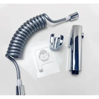 Imagem de Conjunto de Pulverizador de Bidê Autolimpante Completo em Latão e ABS Prata OEM
