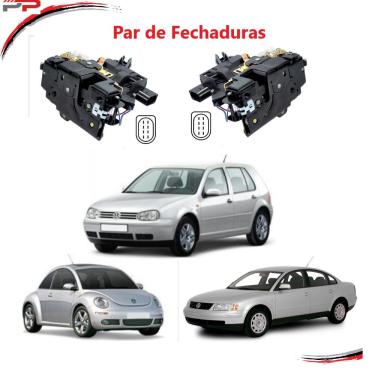Imagem de Fechadura Elétrica de Porta Dianteira Modelo F103 para Volkswagen Golf 1998 a 2013 New Beetle 2000 a 2011 Passat 1996