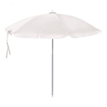 Imagem de Guarda Sol Piscina Jardim Praia Bagum Vinil 2 Metros em Alumínio Branco Ronchetti