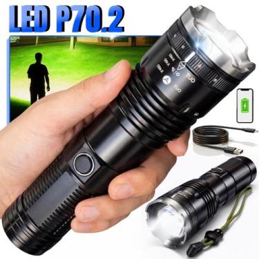 Imagem de Lanterna Led Xhp70 Potente Recarregável Tática Segurança Pro - B-max