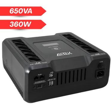 Imagem de NoBreak 650VA 360W Aitek ANBOL650 Senoidal Simulada USB RJ45  Ideal pa