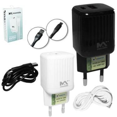 Imagem de Carregador Bivolt 18W Rápido USB + Tipo C com Cabo 90cm - DYNASTY