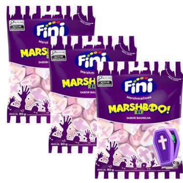 Imagem de Kit 3 Marshmallows Fini Marshboo RIP Sabor Baunilha R.I.P 80g