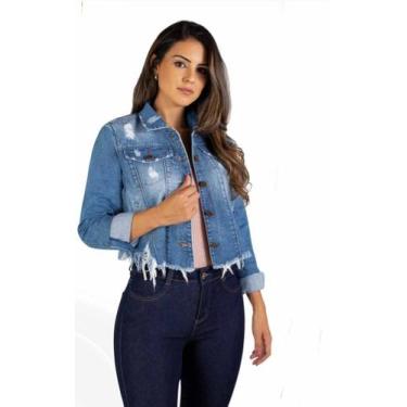Imagem de Jaqueta jeans destroyed - Muito Mais Jeans
