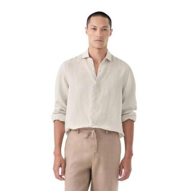 Imagem de Camisa Oficina Reserva Roma Linho Areia, 2, Bege