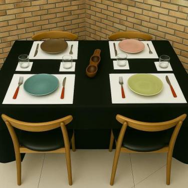 Imagem de Jogo Americano Mesa Refeição Cozinha Tecido Lavável Resistente Estampa