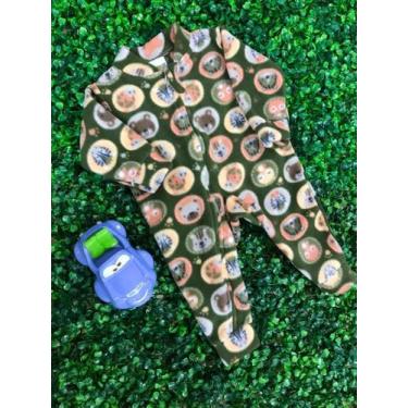 Imagem de Macacão Infantil masc Soft Diversos - GENTE MIÚDA, M, Verde safari