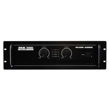 Imagem de Amplificador de Potência MK2400 400W RMS Classe AB Proteção Contra Curto-Circuito Mark Audio