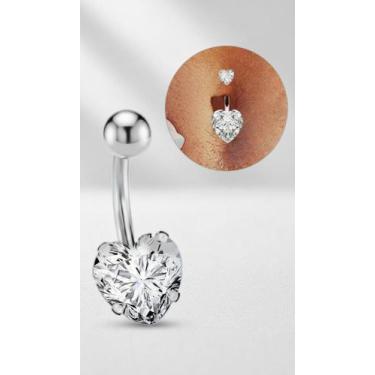 Imagem de Piercing Umbigo 2 Corações Zircônia Cristal - Congratulations Store
