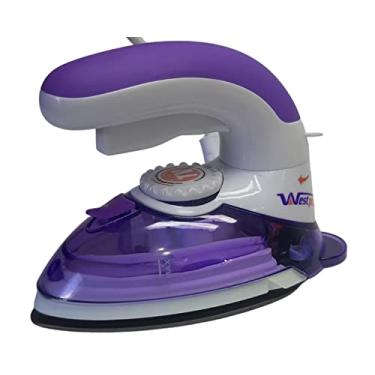 Imagem de Mini Ferro de Passar à Vapor Steamer para Viagem Patchwork Bivolt Roxo W-777