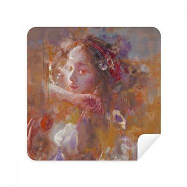 Imagem de Orange XJJ óculos de pintura a óleo pano pano limpador de tela tecido camurça pacote com 2