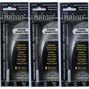 Imagem de FISHER SPR4F Space Pen Black Ink Fine Point Refil, 3 unidades