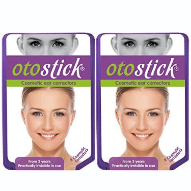 Imagem de Otostick - 2 pacotes com 8 unidades de corretor de ouvido saliente discreto cosmético - Produtos corretivos para cuidados com o ouvido para fixação de orelha sem cirurgia de 3 anos.
