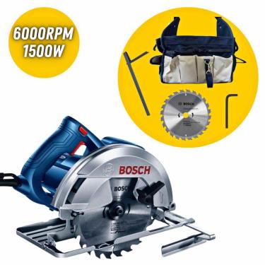 Imagem de Serra Elétrica Circular Bosch GKS-150 127V 1500W + Bolsa Para Transporte e Disco Com Vídea