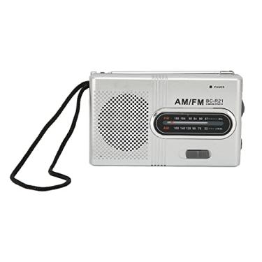 Imagem de Rádio portátil, rádio transistor AM FM com recepção de longo alcance, rádio com alto-falante e entrada de fone de ouvido para uso interno externo e de emergência