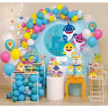 Imagem de Cartaz decorativo baby shark - Pacote com 8 quadros