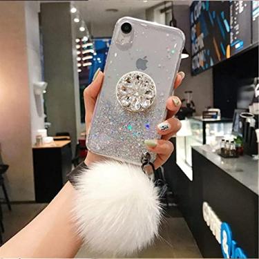 Imagem de Suporte de cristal Suporte Alça Capa de Telefone Para iPhone 13 11 PRO MAX 8 7 Plus XSMAX XR 12 ProMax Bling Glitter TPU Coque, 10, Para iPhone11Pro Max