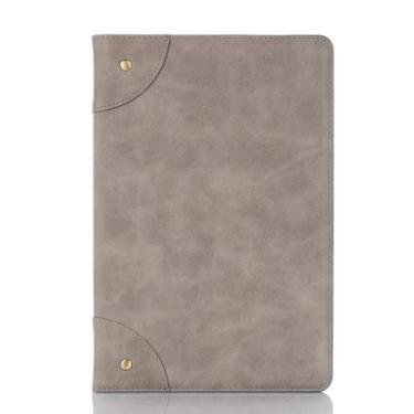 Imagem de ZiEuooo Capa protetora de couro retrô requintada para tablet Samsung Galaxy Tab S3 S4 S5e S6 Lite S7 Plus FE A7 Lite A 8.0 A 10.5 A 10.1 polegadas (cinza, Tab A 10.1 2016 T580 T585)