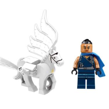 Imagem de Boneco Blocos De Montar Valquíria Com Cavalo De Batalha