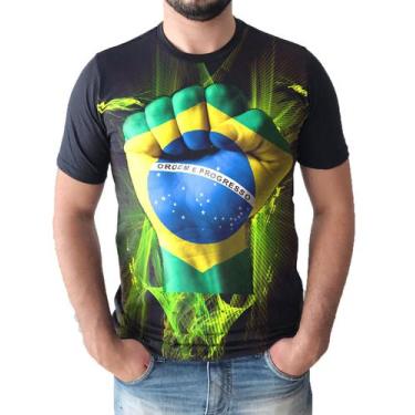 Imagem de Camiseta Brasil Mao Da Democracia Camisa Blusa Masculina - Hella Store