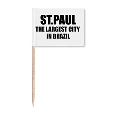 Imagem de ST.Paul, a maior cidade do Brasil, marcadores de palito, marcadores para decoração de festa