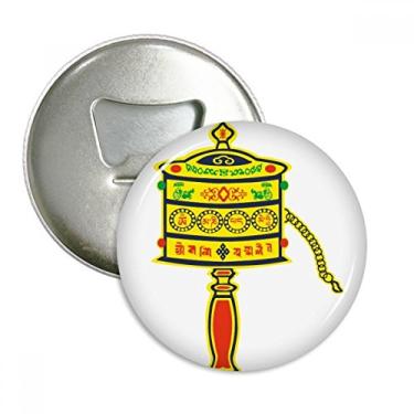 Imagem de Cultura religião oração roda abridor de garrafas em sânscrito emblema magnético de geladeira emblema multifuncional