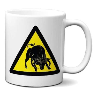 Imagem de Caneca Cuidado Touro Bravo Presente Criativo Personalizado